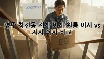 영주 창진동 지사 이사, 원룸 이사 vs 지사 이사 비교
